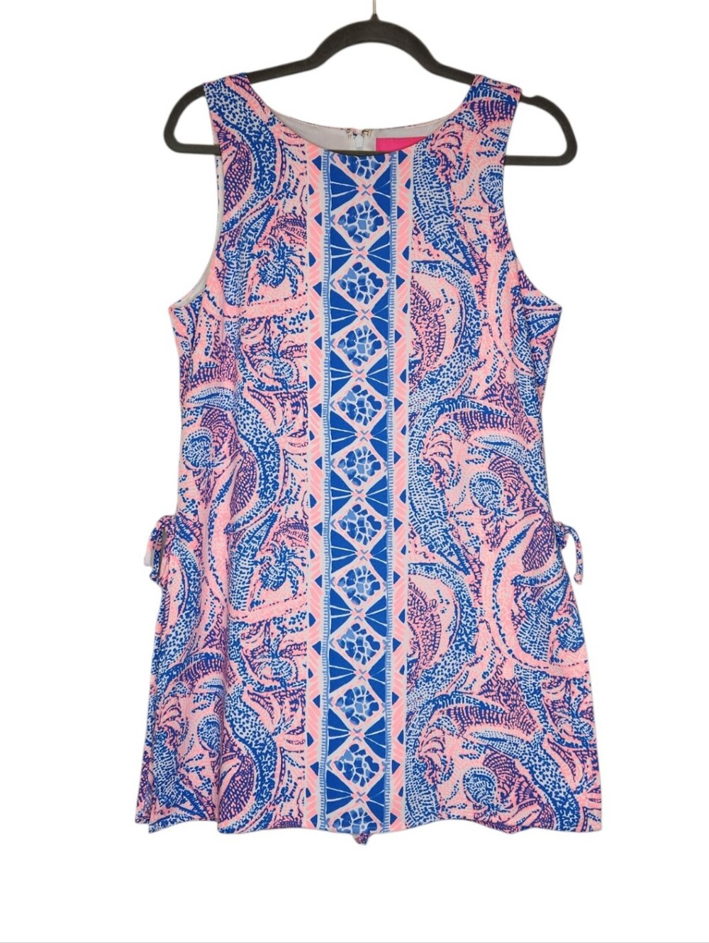 Lilly Pulitzer Donna Romper Happy As A Clam Pink Blue Multi Size 6